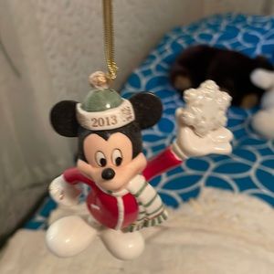 Lenox yearly Mickey Ornaments.